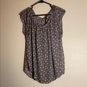 Grey and pink blouse